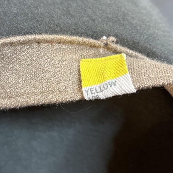 Yellow 108 Fedora Medium 100% Wool Floppy Autumn Hat Unisex USA Made Reclaimed - Picture 9 of 11